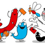 Club der ungezähmten Lesewesen, BZ Niedersachsen, VGH Stiftung, Übü, Illustration, Grafik, Text, Idee, Mitmachbuch, Characterdesign, Kinder Bücherei, Bibliothek, Anja Weiss, Illustration, Hannover, zeichnen, Logo